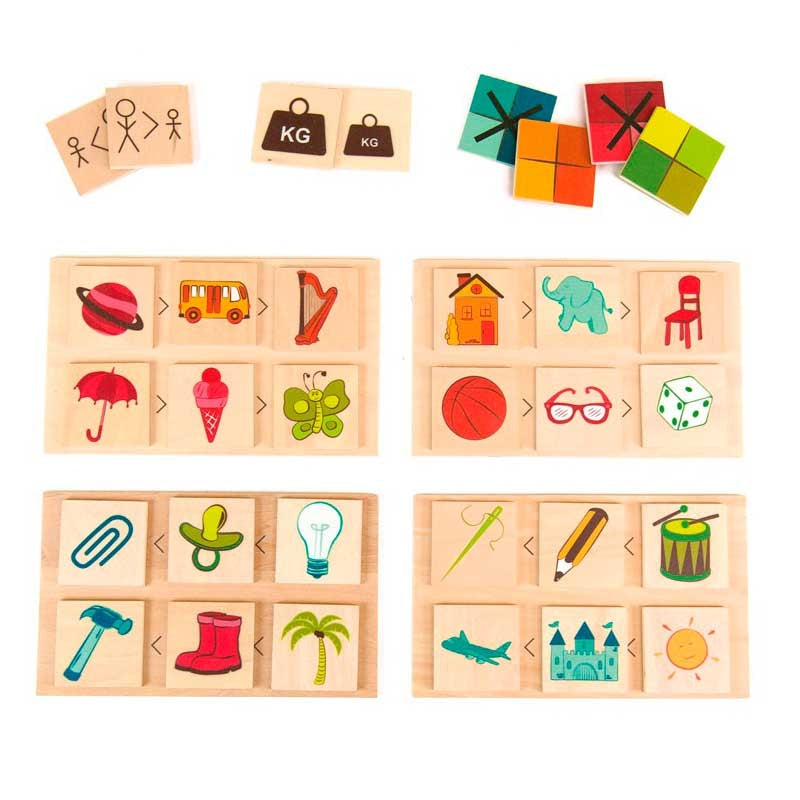 Jogo Lógica Grande/Pequeno/COR — Andreu Toys