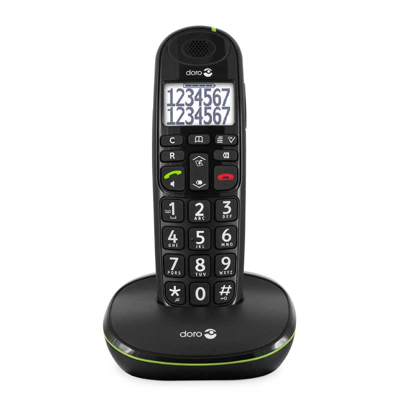 Doro PhoneEasy 110 - Telefone Sem Fios Teclas Falantes - Preto - — Doro