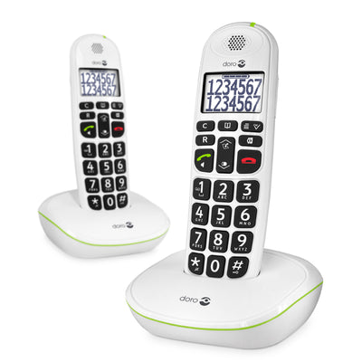 Telefone Sem Fios (Doro PhoneEasy 110w Duo) Teclas Falantes -Branco-