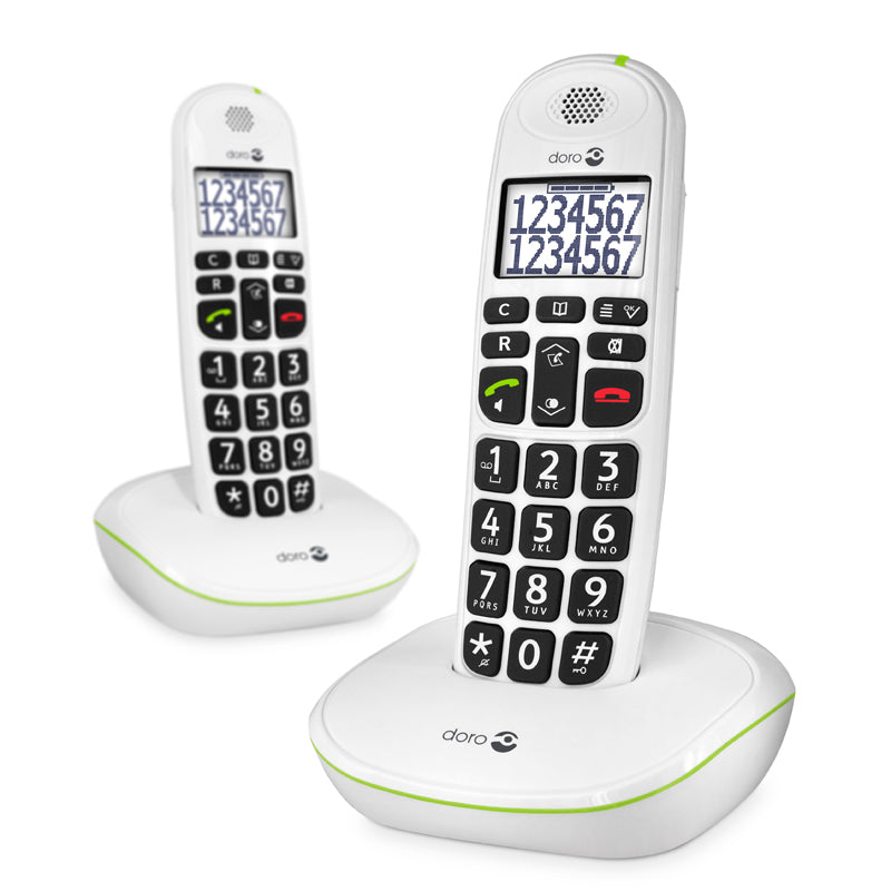 Telefone Sem Fios (Doro PhoneEasy 110w Duo) Teclas Falantes -Branco-