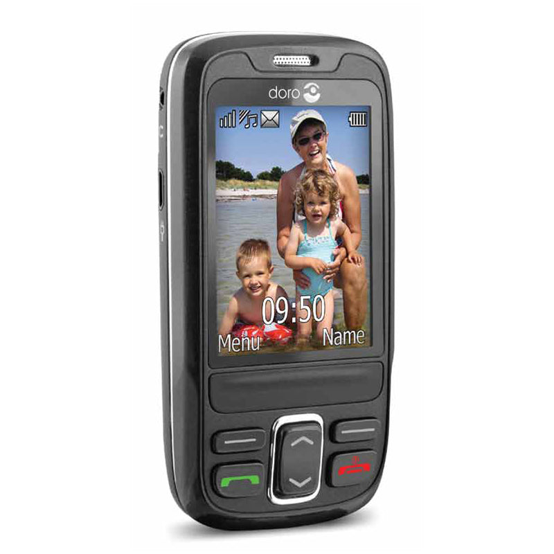 Telemóvel (Doro PhoneEasy 715) 'Slider' com câmara Preto — Doro