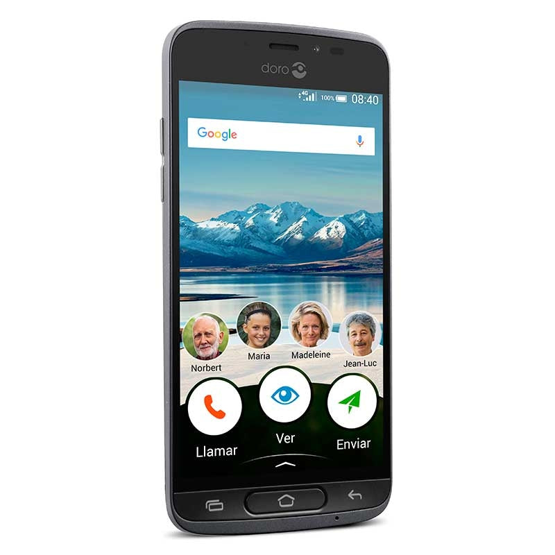 Telemóvel (Doro 8040) Smartphone Tátil -Preto-