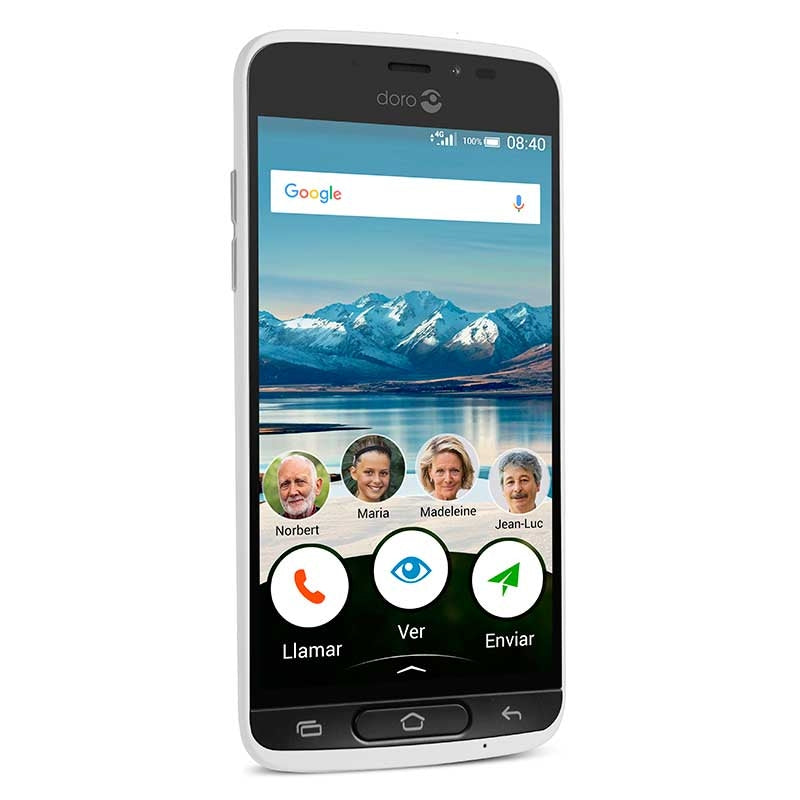 Telemóvel (Doro 8040) Smartphone Tátil -Branco- — Doro