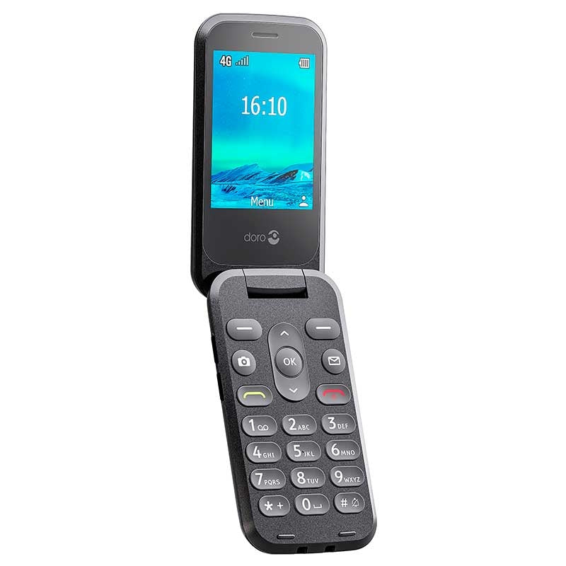 Telemóvel (Doro 2800) 4G com tampa s/carregador -Preto- — Doro