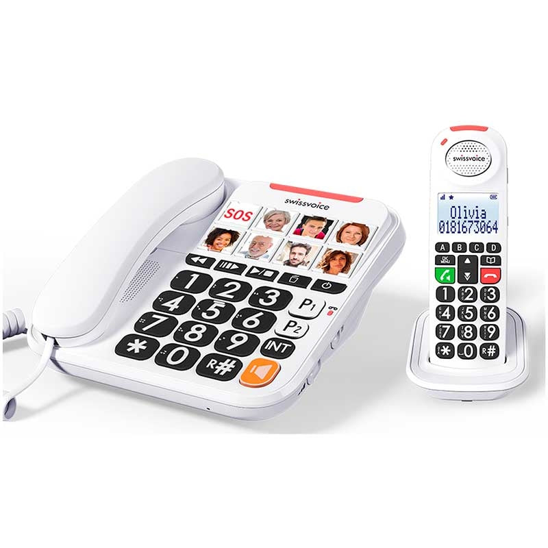 Telefone Combo Base Fotos + Sem Fios Xtra 3155 — SwissVoice
