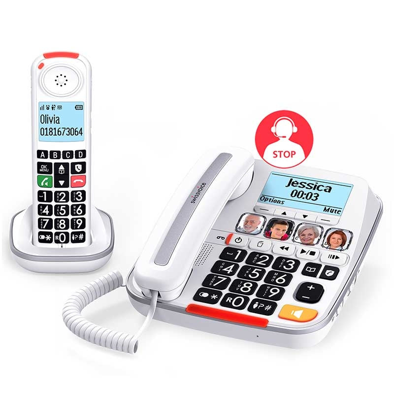 Telefone Combo Base Fototeclas + Sem Fios - Swissvoice Xtra 3355