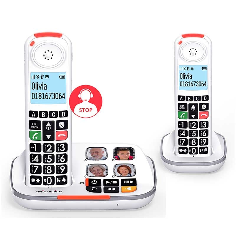 Telefone Sem Fios Base Fototeclas Xtra 2355 DUO — SwissVoice