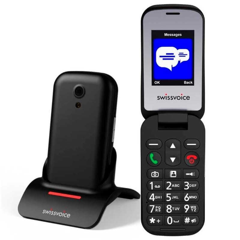 Telemóvel com Tampa S24 -Preto- — SwissVoice