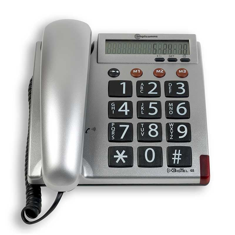 Telefone Amplificado Teclas Grandes - amplicomms BigTel 48 — Amplicomms