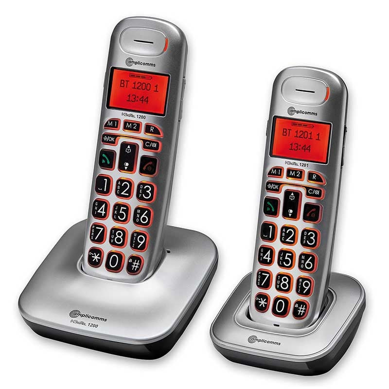 Telefone Sem Fios Amplificado DUO BigTel 1202 — Amplicomms