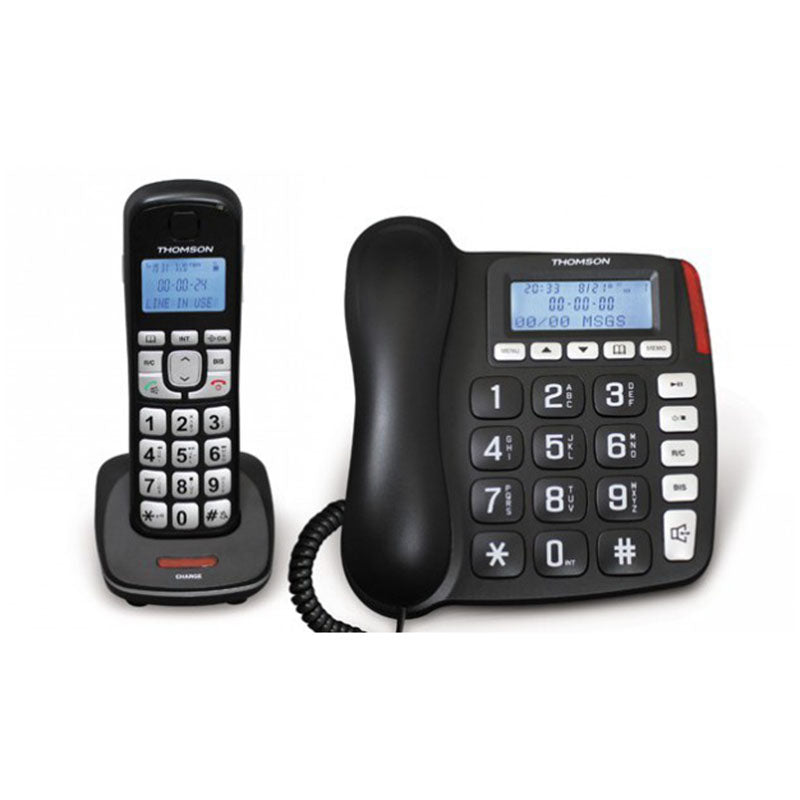 Combo Telefone de Secretária + Sem Fios (Thomson Comby) — Thomson