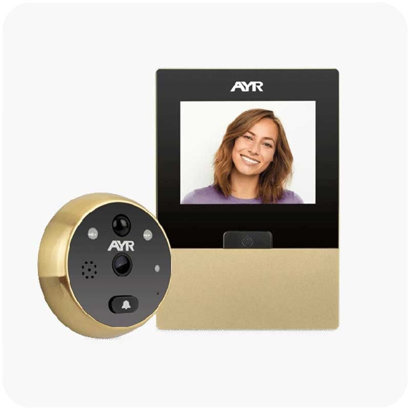 Olho Mágico Digital Ecrã 2,8' WiFi+Telemóvel -Latão- — AYR