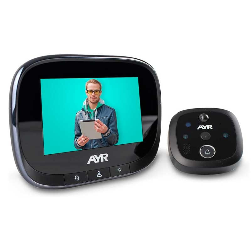 Olho Mágico Digital Ecrã 4,3' WiFi+Telemóvel -Preto-