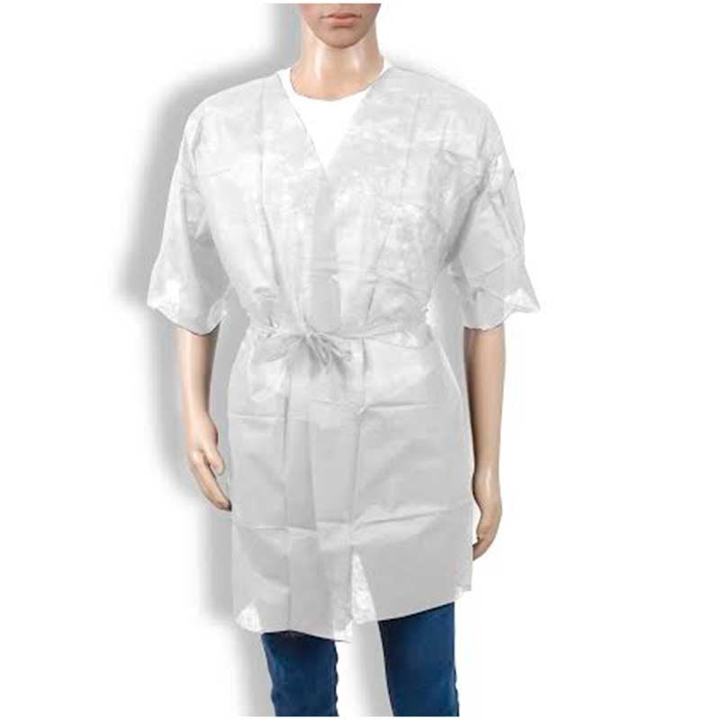Bata Kimono Descartável Branca (10uds.) — Bienestar Senior