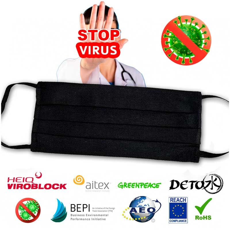 Máscara Reutilizável Antiviral — Bienestar Senior